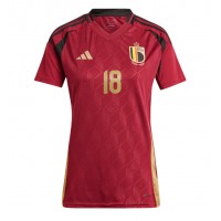 Maglia Calcio Belgio Orel Mangala #18 Prima Divisa Donna Europei 2024 Manica Corta